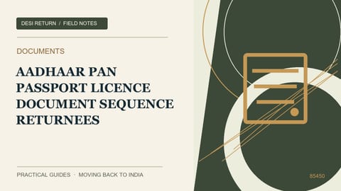 Aadhaar, PAN, Passport, Driving Licence: The NRI Document Sequence (2026)