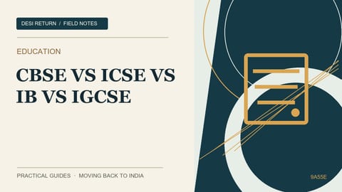 CBSE vs ICSE vs IB vs IGCSE: Choosing a Board for a Returning NRI Child
