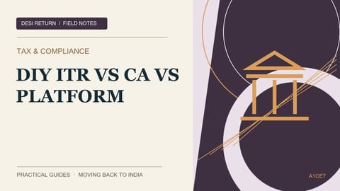 DIY ITR vs CA vs Online Platform for NRIs: Cost and Risk Compared (2026)