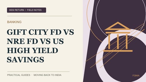 GIFT City FD vs NRE FD vs US High-Yield Savings Compared (2026)