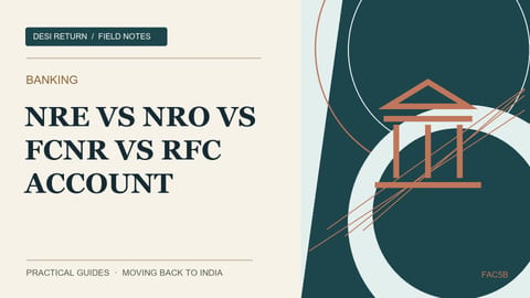 NRE vs NRO vs FCNR vs RFC: Which Account, and When — 2026 Decision Table