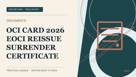The OCI Card in 2026: e-OCI, Re-Issue Rules and the Surrender Certificate