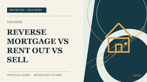 Reverse Mortgage vs Renting Out vs Selling India Property at 60+