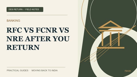 RFC vs FCNR vs NRE After You Return: Which Account to Convert To (2026)