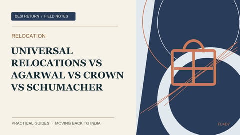 Universal Relocations vs Agarwal vs Crown vs Schumacher (2026 Review)