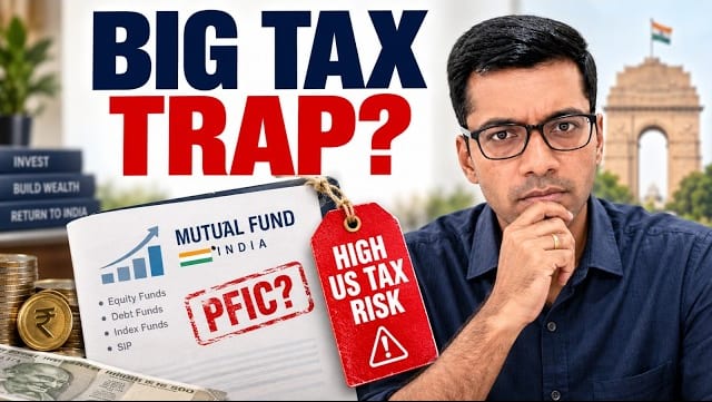 Desi Return YouTube thumbnail explaining why an Indian SIP can be a US PFIC for a returning taxpayer