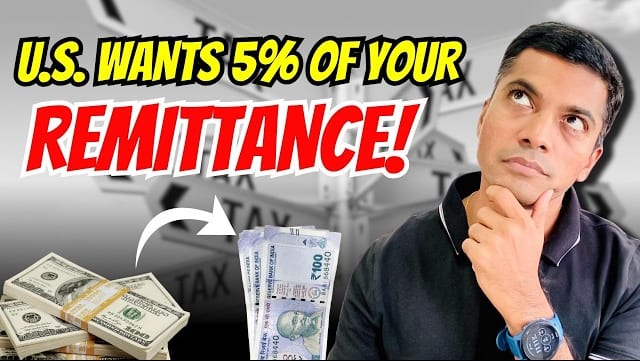 US remittance tax 2026 1 percent cash transfer rule for NRI money transfers to India