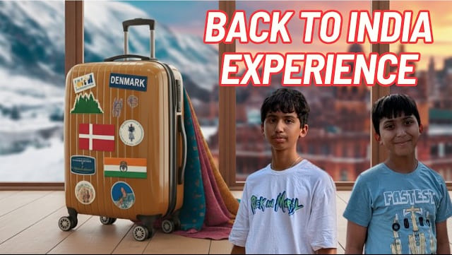 Two NRI brothers discuss moving from Denmark to India and adjusting to CBSE school, friends, languages, and daily routines