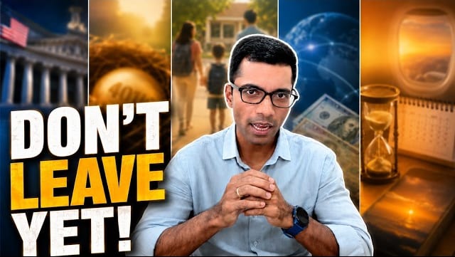YouTube thumbnail for the Desi Return guide to five things to sort out before leaving the US for India