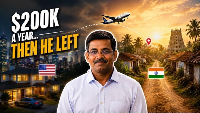 YouTube thumbnail for Sreedharan's story about moving back from the US to his village in Kanyakumari
