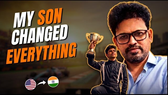 YouTube thumbnail for Bhanu's return to India after 16 years in the US for his son's racing dream