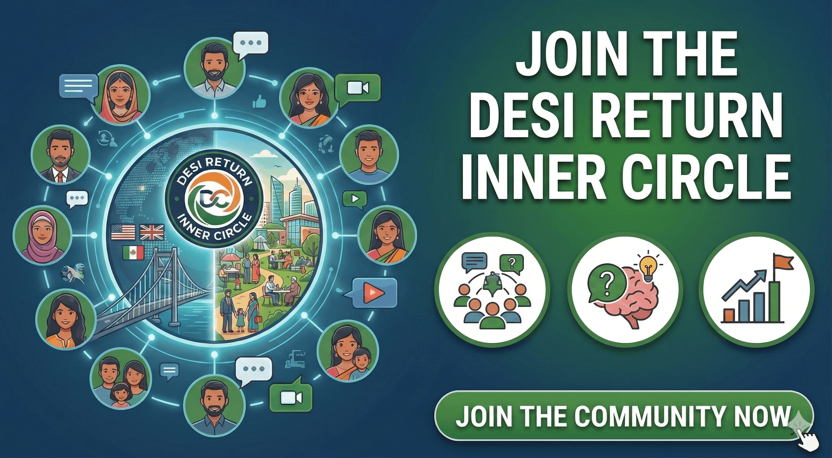 Desi Return WhatsApp community for returning NRIs